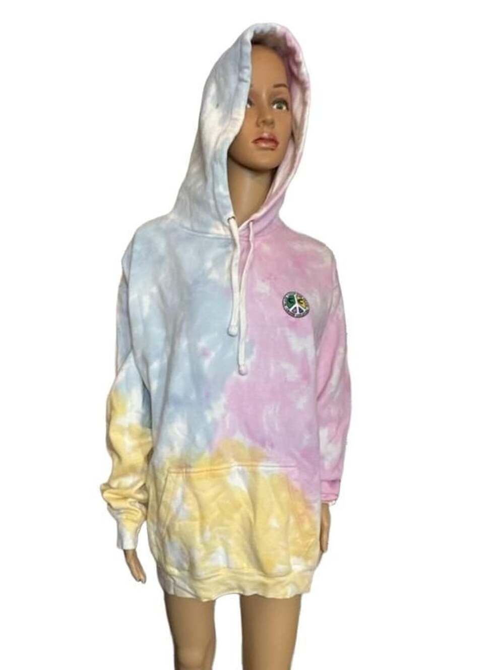 Cross Colours Pink Tie Dye LBL Love Black Lives Hoodie Men's Sz M